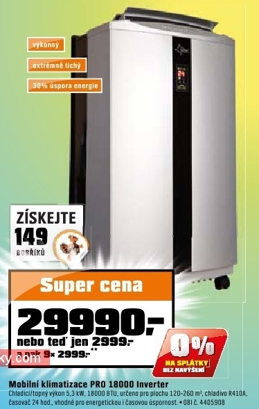 Mobilní klimatizace PRO 18000 Inverter