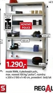 regál model RMN 6 polic