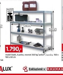regál model Stabil nosnost 350 kg na polici