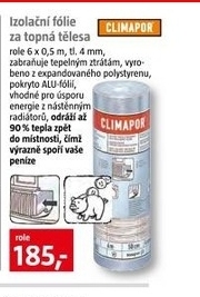hliníková izolační folie za topná tělesa 