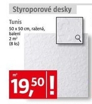 stropní styroporové izolační desky 50x50cm