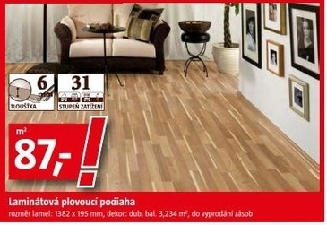 laminátová plovoucí podlaha dekor Dub