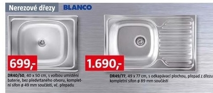nerezové dřezy BLANCO 