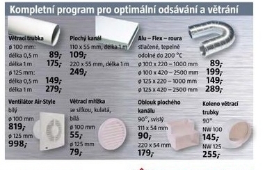 kompletní program pro odsávače