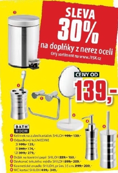 Sleva 30pp na doplňky z nerez oceli