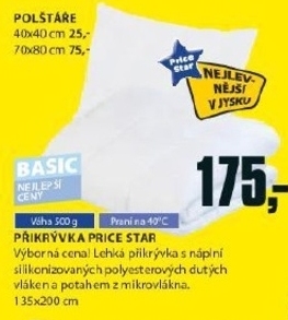 Price Star, přikrývka