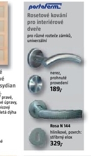 rosetové kování deveří