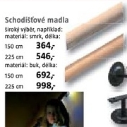 schodišťová madla, smrk, buk