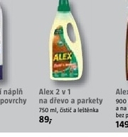 čisticí prostředek Alex 2v1 na dřebo a parkety