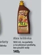 čisticí prostředek Alex , na parkety a plovoucí podlahy