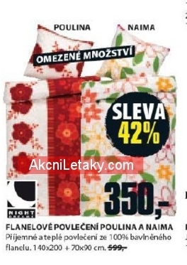 Poulina/Naima, flanelové povlečení