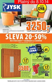 akční leták Jysk 25.9.2014-8.10.2014