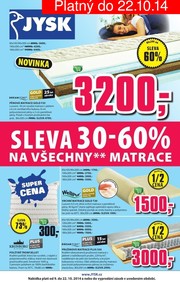 akční leták Jysk 9.10.2014-22.10.2014