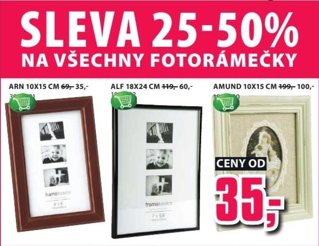 Sleva 25 až 50pp na všechny fotorámečky