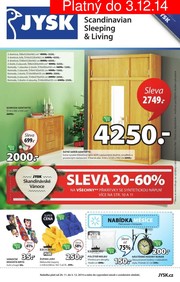 akční leták Jysk 20.11.2014-3.12.2014