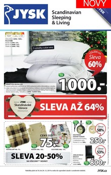 akční leták Jysk 18.12.2014-24.12.2014