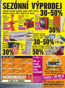 akční leták Hornbach 3.1.2015-1.2.2015