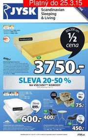 akční leták Jysk 12.3.2015-25.3.2015