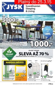 akční leták Jysk 19.3.2015-25.3.2015