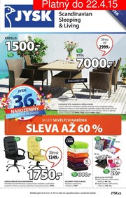 akční leták Jysk 9.4.2015-22.4.2015