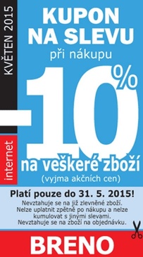 akční leták Breno koberce 1.5.2015-31.5.2015