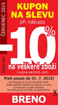 akční leták Breno koberce 1.7.2015-31.7.2015