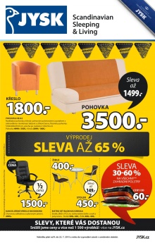 akční leták Jysk 9.7.2015-22.7.2015