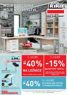 akční leták Kika nábytek 3.8.2015-13.9.2015