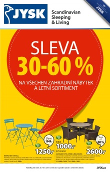 akční leták Jysk 6.8.2015-19.8.2015