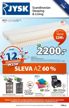 akční leták Jysk 27.8.2015-9.9.2015