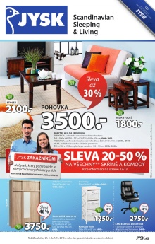 akční leták Jysk 24.9.2015-7.10.2015