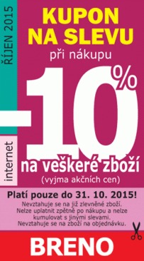 akční leták Breno koberce 1.10.2015-31.10.2015