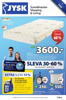 akční leták Jysk 15.10.2015-21.10.2015