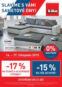 akční leták Kika nábytek 9.11.2015-22.11.2015