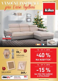 akční leták Kika nábytek 16.11.2015-29.11.2015