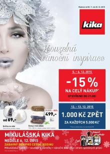 akční leták Kika nábytek 30.11.2015-20.12.2015