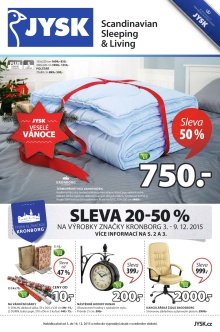 akční leták Jysk 3.12.2015-16.12.2015
