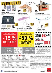 akční leták Kika nábytek 4.1.2016-17.1.2016
