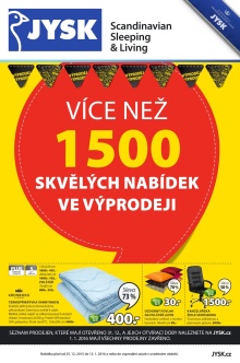 akční leták Jysk 25.12.2015-13.1.2016