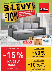 akční leták Kika nábytek 18.1.2016-31.1.2016