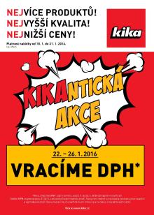 akční leták Kika nábytek 18.1.2016-31.1.2016