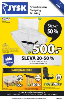 akční leták Jysk 4.2.2016-10.2.2016