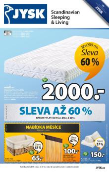 akční leták Jysk 19.2.2016-2.3.2016
