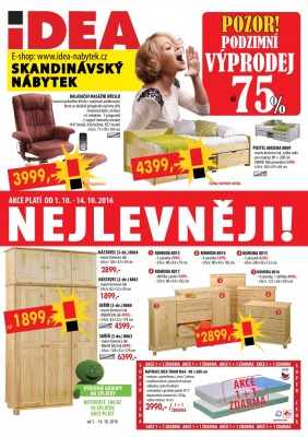 akční leták IDEA nábytek 1.10.2016-14.10.2016