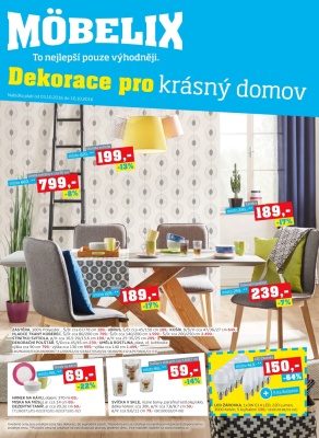 akční leták Möbelix 3.10.2016-16.10.2016