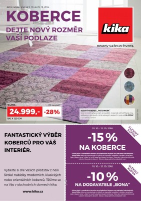 akční leták Kika nábytek 5.10.2016-23.10.2016