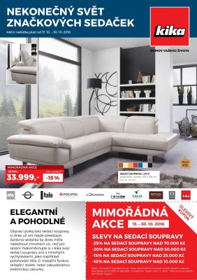 akční leták Kika nábytek 13.10.2016-30.10.2016