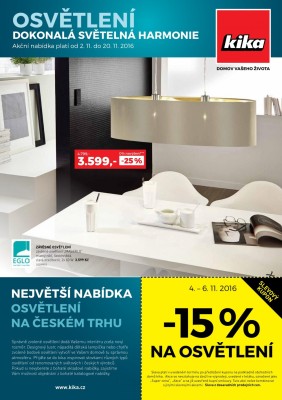 akční leták Kika nábytek 2.11.2016-20.11.2016