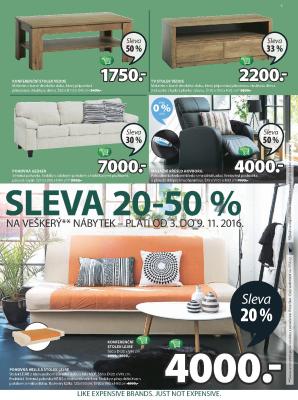 akční leták Jysk 3.11.2016-16.11.2016