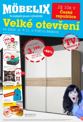 akční leták Möbelix 9.11.2016-20.11.2016
